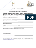 Formulario de Inscripción de Candidatos