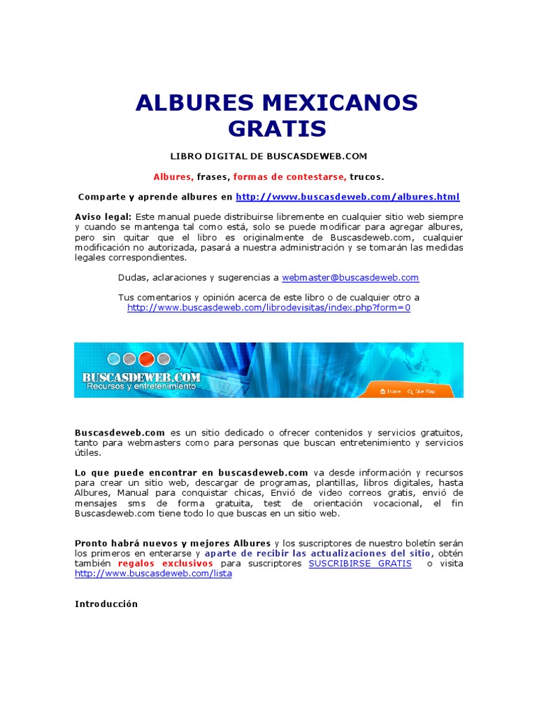 Mejores Albures Mexicanos y Frases | PDF | Red mundial | Internet y web
