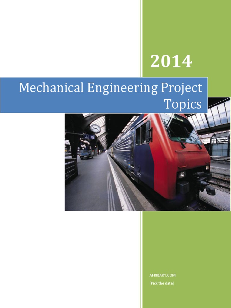 Mechanical Engineering Project Topics For Students PDF Machines Lever