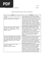 Dialectical Journal For Waiting For Godot by Samuel Beckett