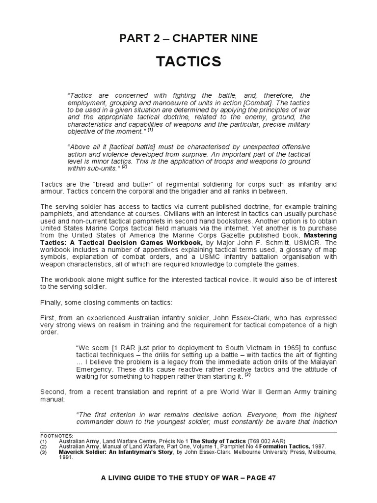 Tactics Pdf Corps Infantry