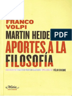 Franco Volpi Martin Heidegger Aportes a La Filosofia (1)