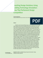 Reaching Design Solutions Using Building Technology Simulation- New Thai Parliament Design Competition