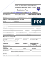 Registration Form: Family Federation For World Peace and Unification