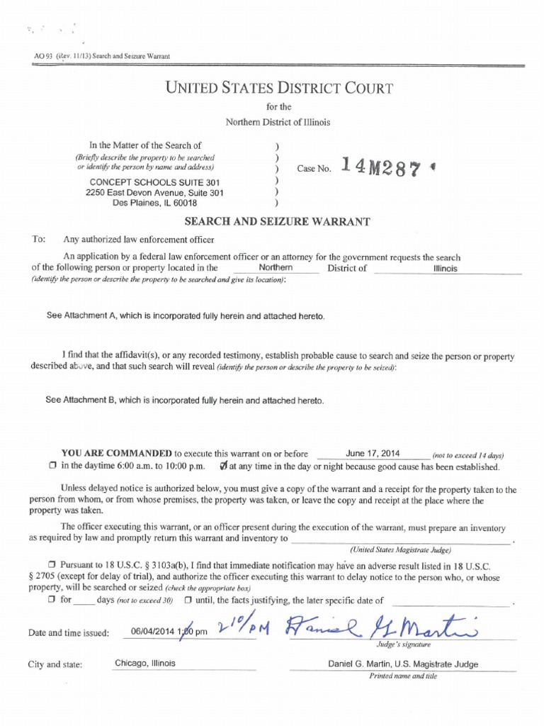 Concept Search Warrant