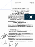 Proyecto Ley de Caja Prev. Propia de Técnicos en Asamblea Extraordinaria N°59 Colegio de Técnicos