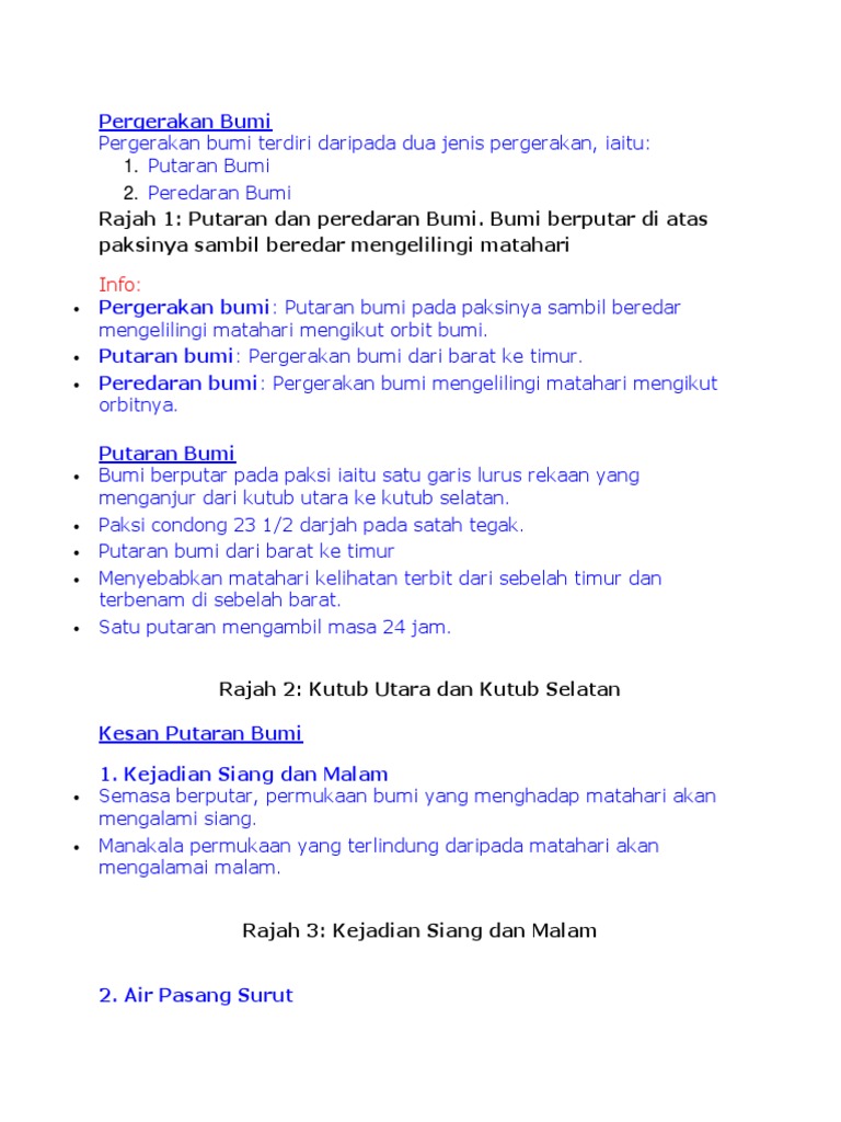 Pergerakan Dan Putaran Bumi Pdf