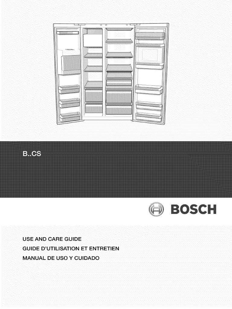 BOSCH Fridge Manual Refrigerator Ice