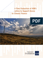 Real-Time Evaluation of ADB’s  Initiatives to Support Access  to Climate Finance