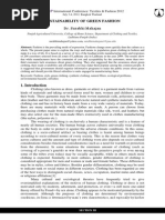 023 Sustainability of Green Fashion