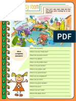 3244 the Messy Room There Be Prepositions to Be [4 Tasks Keys Included 3 Pages Editable