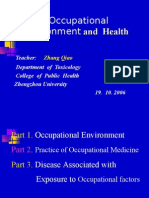 Occupational Environment: and Health