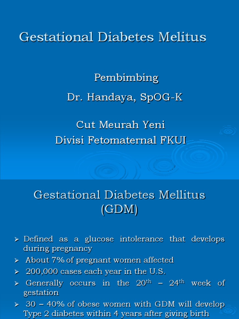 Understanding Gestational Diabetes Mellitus | PDF | Gestational ...