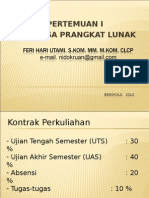 Pertemuan I Rekayasa Prangkat Lunak