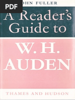 Fuller, John - A Reader's Guide To W.H. Auden - 1970 | PDF | T. S. ...