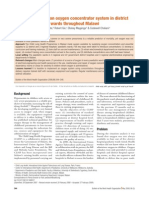 Implementation of An Oxygen Concentrator System in District Hospital Paediatric Wards Throughout Malawi