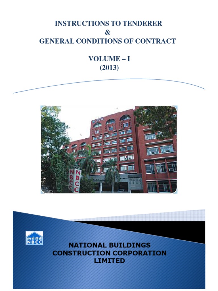 NBCC Tender Instructions 2013 | PDF | Specification (Technical Standard ...