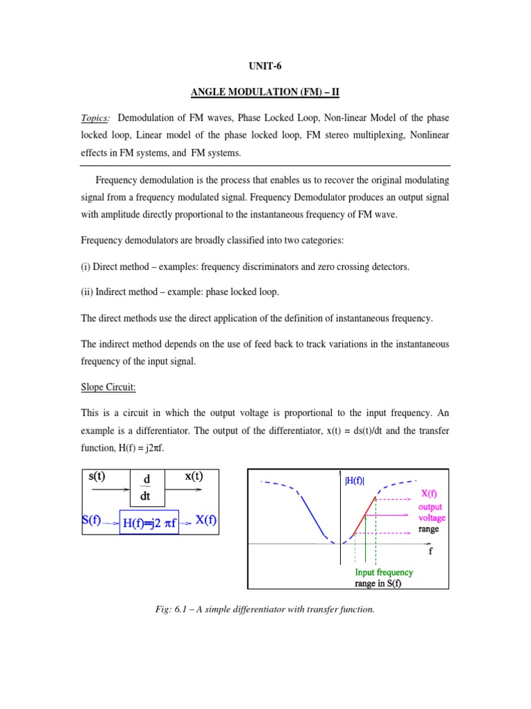 FM Wave Demodulation Techniques | PDF | Teaching Methods & Materials ...