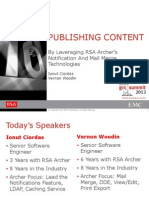 Publishing Content by Leveraging RSA Archers Mail Merge and Notification Technologies