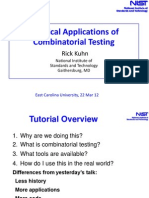 Practical Applications of Combinatorial Testing: Rick Kuhn