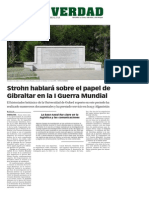 La Verdad Del Campo de Gibraltar - Strohn Hablara Sobre El Papel de Gibraltar en La I Guerra Mundial PDF