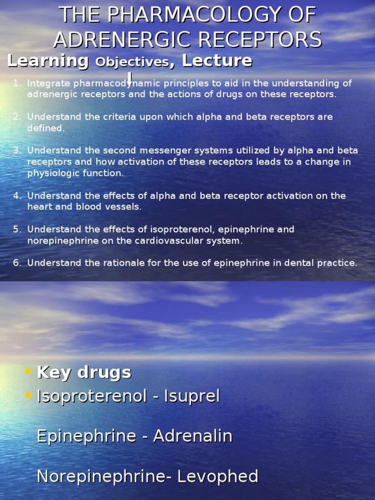 Pharma Pdf Receptor Biochemistry Norepinephrine