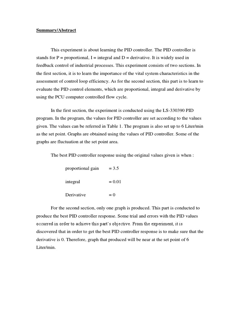 Understanding PID Controller Efficiency | PDF | Technology & Engineering
