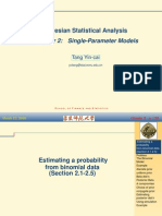 Bayesian Statistical Analysis: Chapter 2: Single-Parameter Models