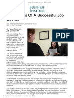 Qualities of a Successful Job Seeker - Business Insider