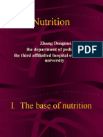 Nutrition: The Department of Pediatrics The Third Affiliatted Hospital of Zhengzhou University