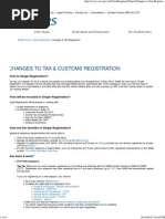 Changes To Tax Registration