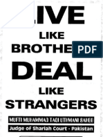 Live Like Brothers Deal Like Strangers-Mufti Muhammad Taqi UsmaniDB