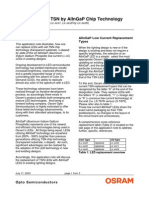 Replacement of TSN Chiptechnology by AlInGaP Chip Technology