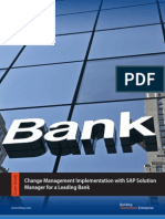 Change Management Implementation With SAP Solution Manager For A Leading Bank