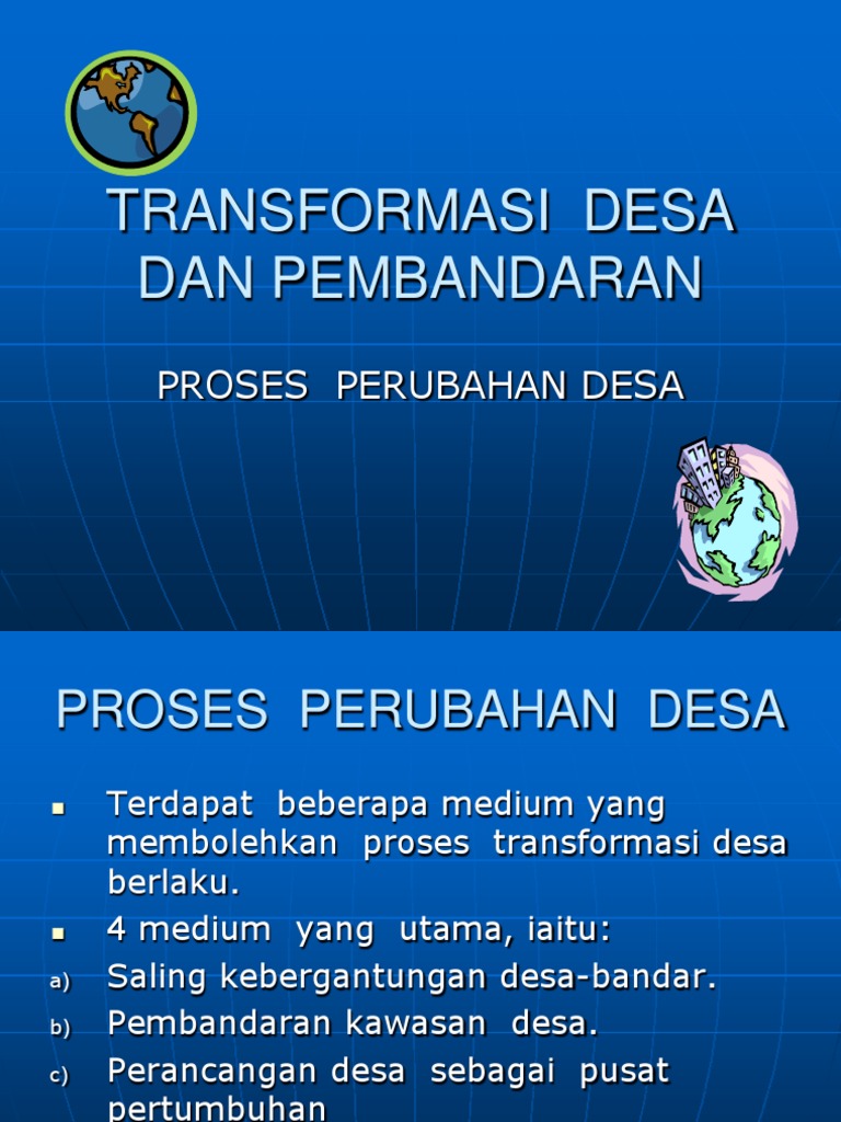 Transformasi Desa Dan Pembandaran Pdf