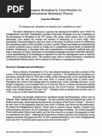 Aporte de Rousseau a Las Relaciones Internacionales