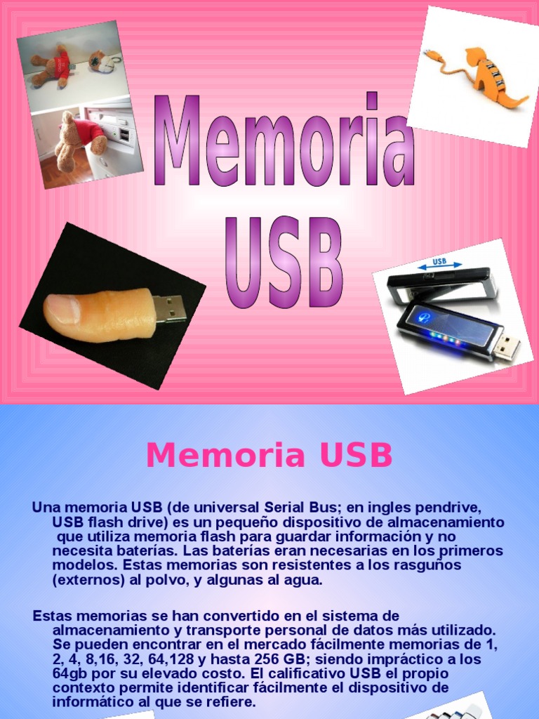 Presentación Usb | PDF | Memoria USB | Áreas de informática