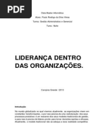 Liderança Dentro Das Organizações - Paulo Rodrigo Da Silva Véras