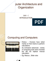 Computer Architecture and Organization: Unit - I