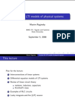Lecture IV: LTI Models of Physical Systems: Maxim Raginsky