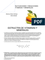 Estructura Funciones y Reacciones de Vitaminas y Minerales