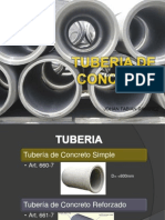 Tubería de concreto simple y reforzada: especificaciones de materiales, ejecución y pruebas