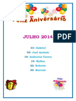 ANIVERSARIANTES Julho