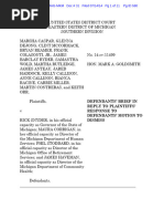 Defendants' Brief in Reply To Plaintiffs' Response To Defendants' Motion To Dismiss