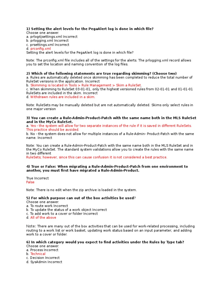 Pega CSSA Questions And Answers Cache Computing Areas Of Computer 