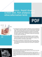 Amniocentesis, Rapid Down’s Screen Test, Fish