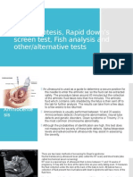 Amniocentesis, Rapid Down's Screen Test, Fish