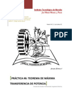 Practica 6 Teorema de Maxima Transferencia de Potencia