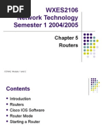 WXES2106 Network Technology Semester 1 2004/2005: Routers