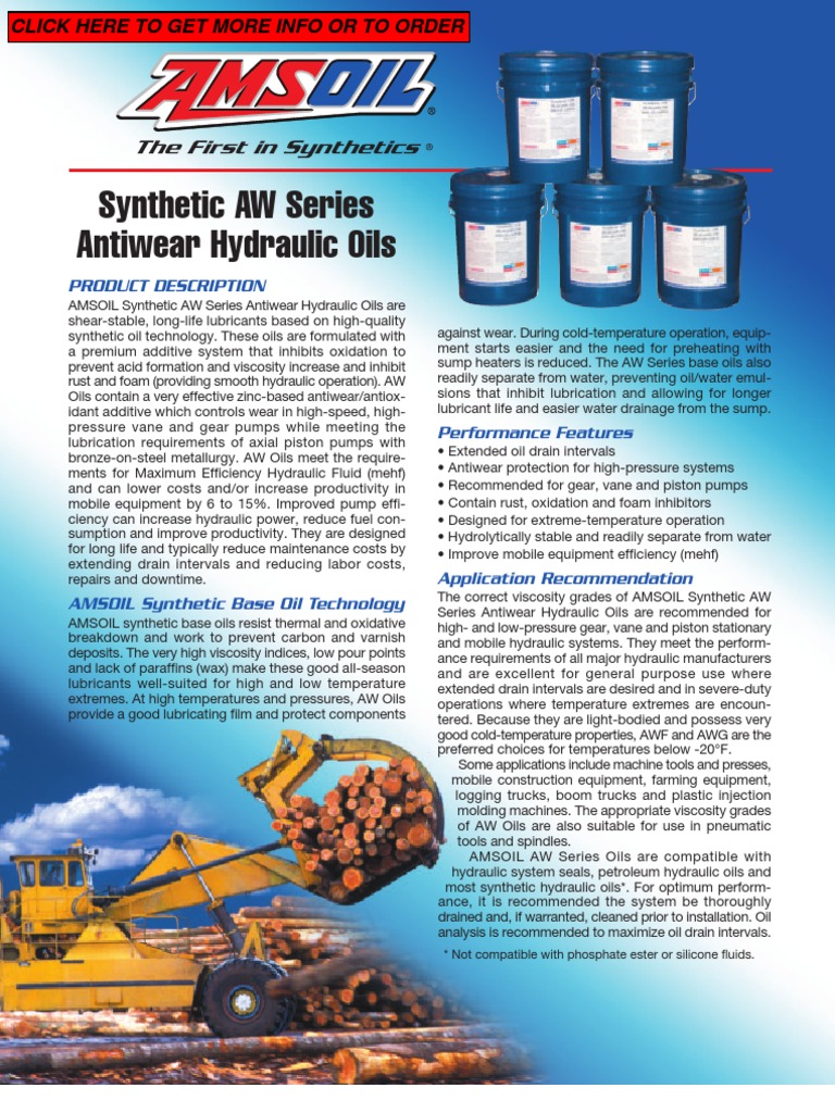 AmsoilSyntheticOilProductInfo Sheets | PDF | Lubricant | Petroleum